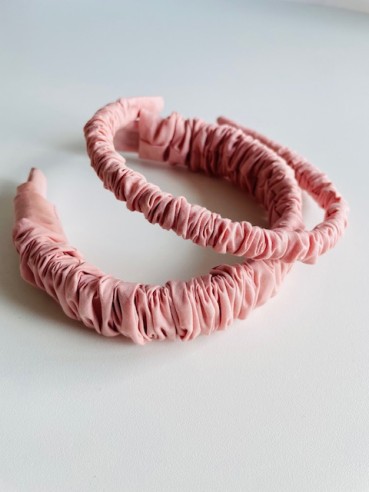 scrunchie haarreifen altrosa baumwolle slim